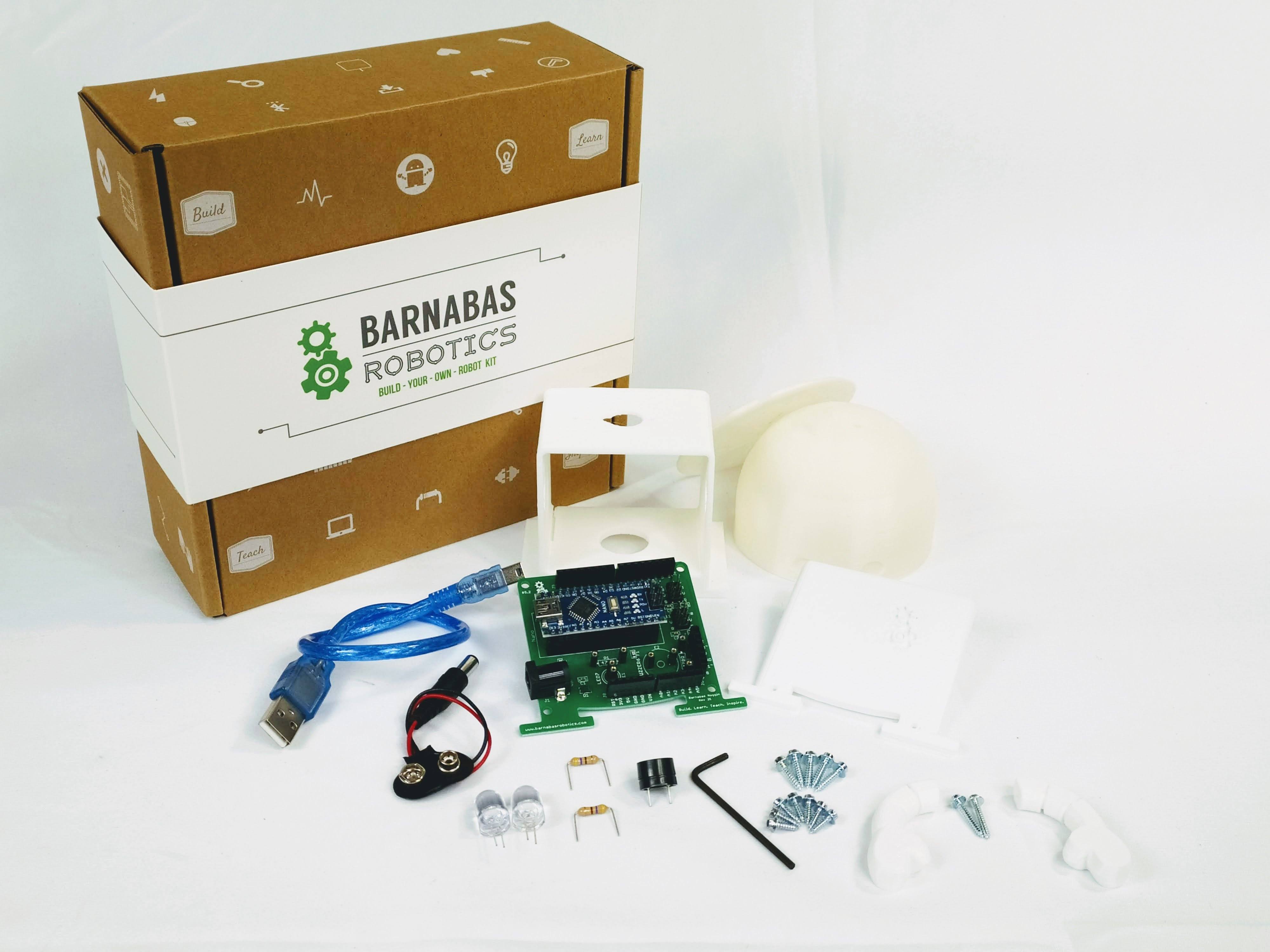 Barnabas-Bot: Arduino-Compatible 3-D Printed Robot Kit (Ages 9-12) Robotics Kits Barnabas Robotics