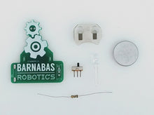 Load image into Gallery viewer, Barnabas LED Badge: Learn To Solder LED and Switch Kit (Ages 10+) Hardware Barnabas Robotics 
