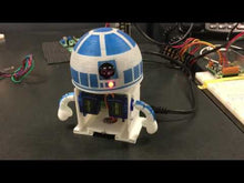Load and play video in Gallery viewer, barnabas bot build your own robot kit arduino 2 servos 3-d printed robot r2-d2