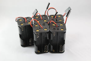 4 x AA (6V) Battery Holder (Socket Connector) Electronics Parts Barnabas Robotics 